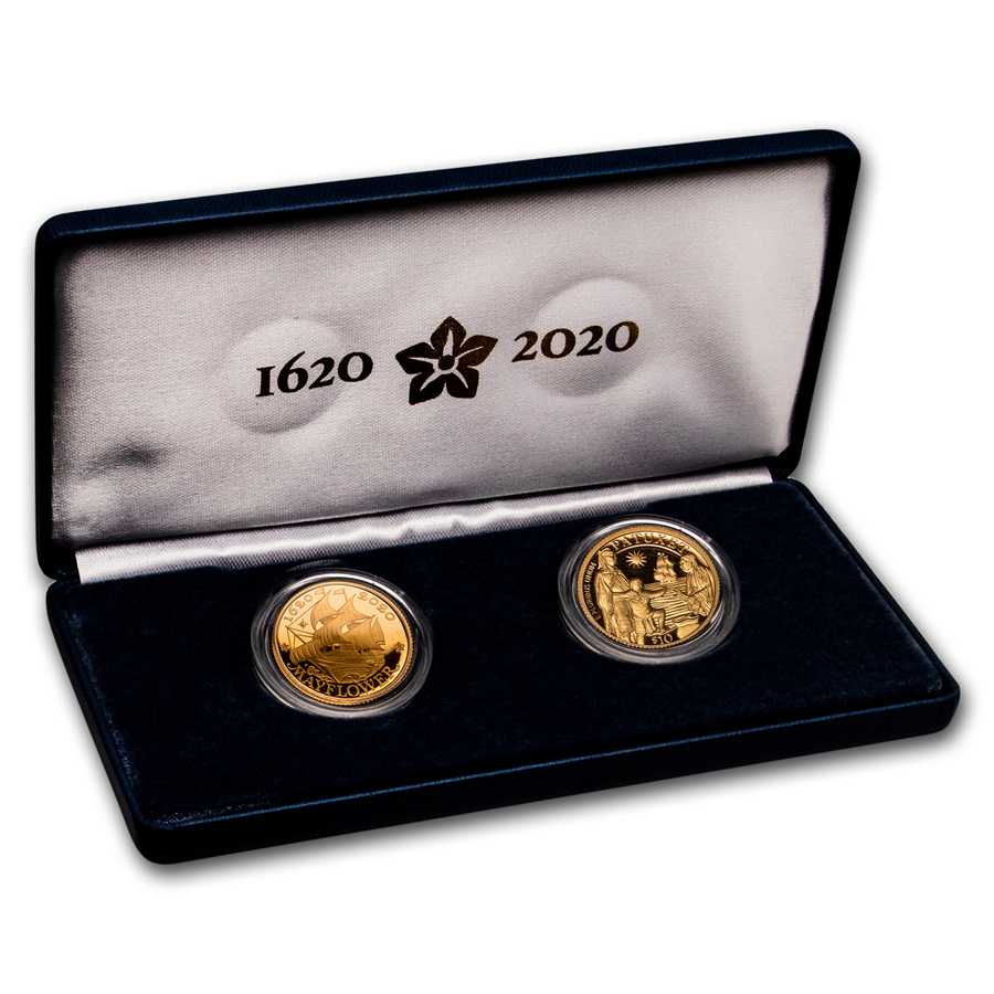 Buy 2020-W Gold Mayflower 400th Anniversary 2-Coin Set
