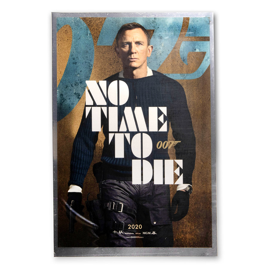 Buy 2020 35 grams Silver James Bond Movie Poster Foil No Time to Die - Click Image to Close