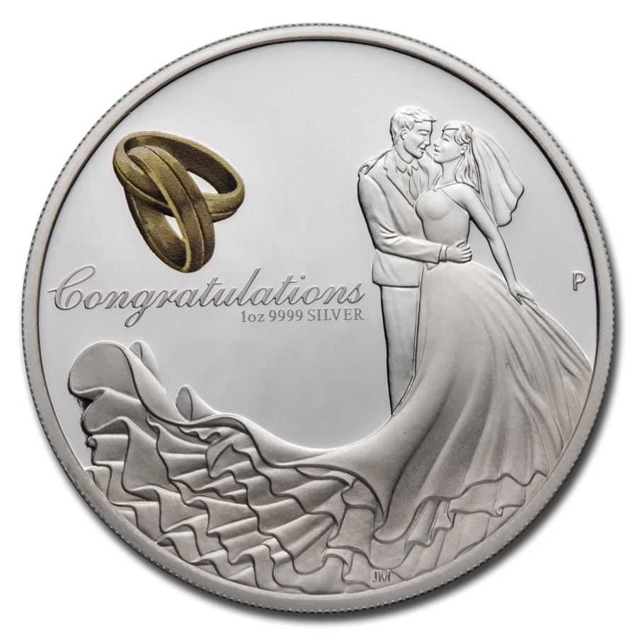 Buy 2021 Australia 1 oz Silver Wedding Proof