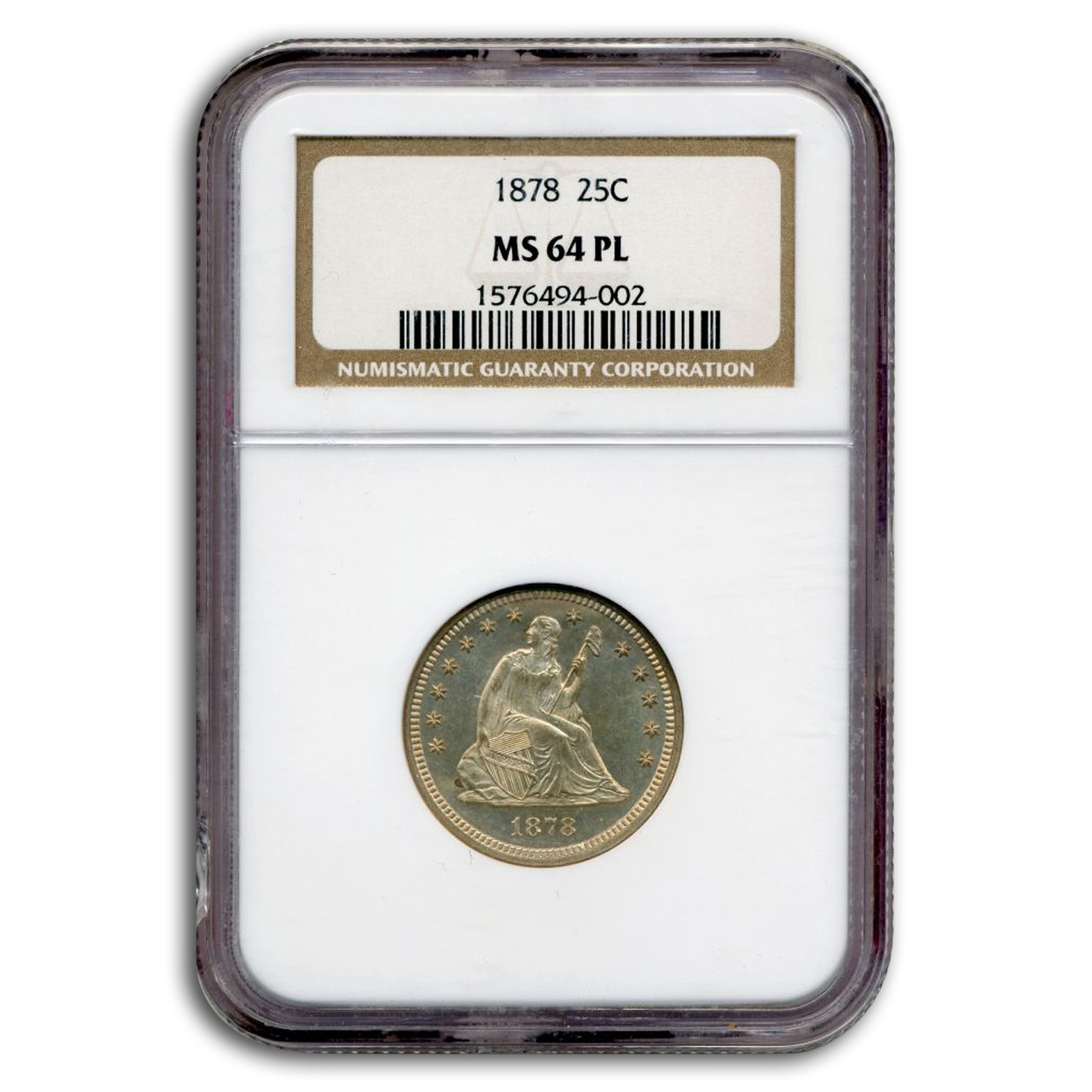 Buy 1878 Liberty Seated Quarter MS-64 NGC (PL)