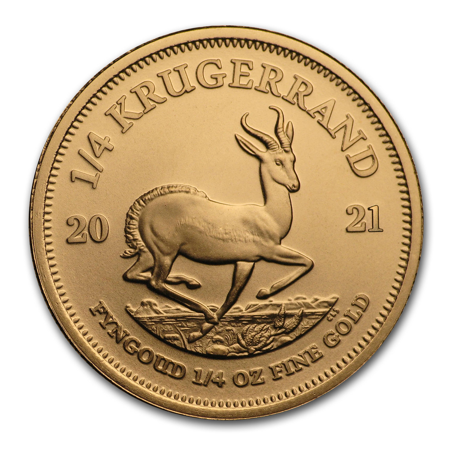 Buy 2021 South Africa 1/4 oz Gold Krugerrand BU