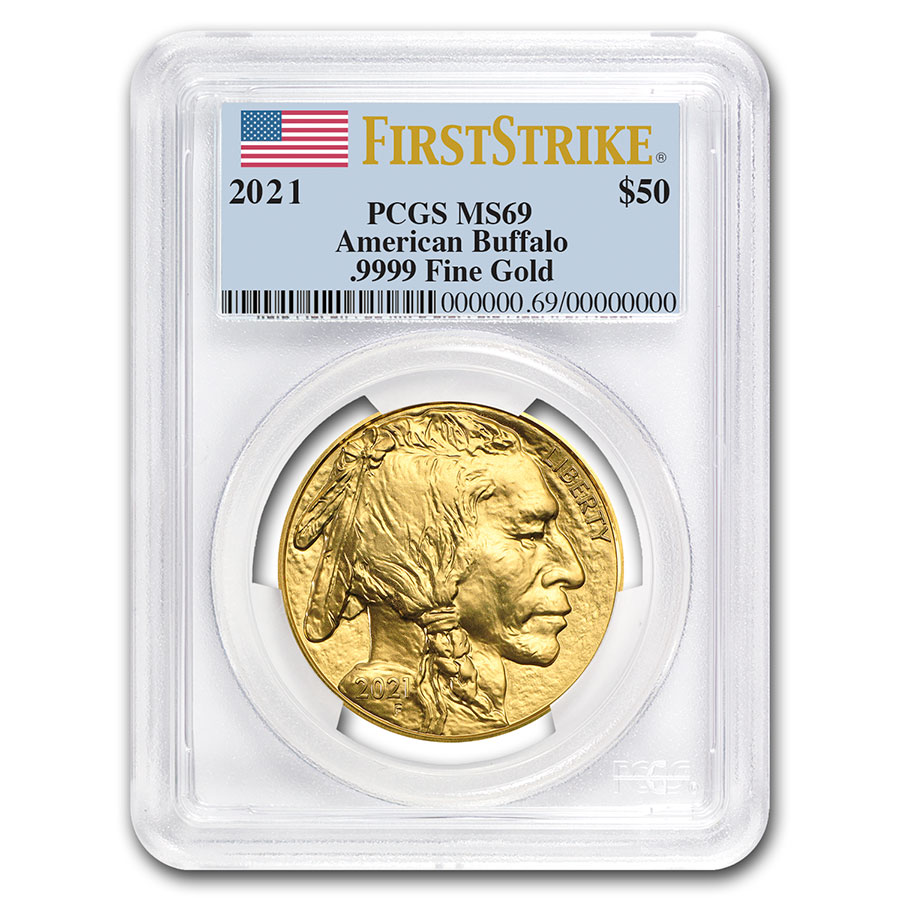 Buy 2021 1 oz Gold Buffalo MS-69 PCGS (FirstStrike?)