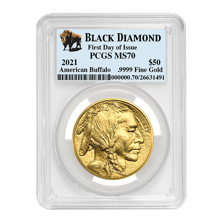 Buy 2021 1 oz Gold Buffalo MS-70 PCGS (FDI, Black Diamond) - Click Image to Close