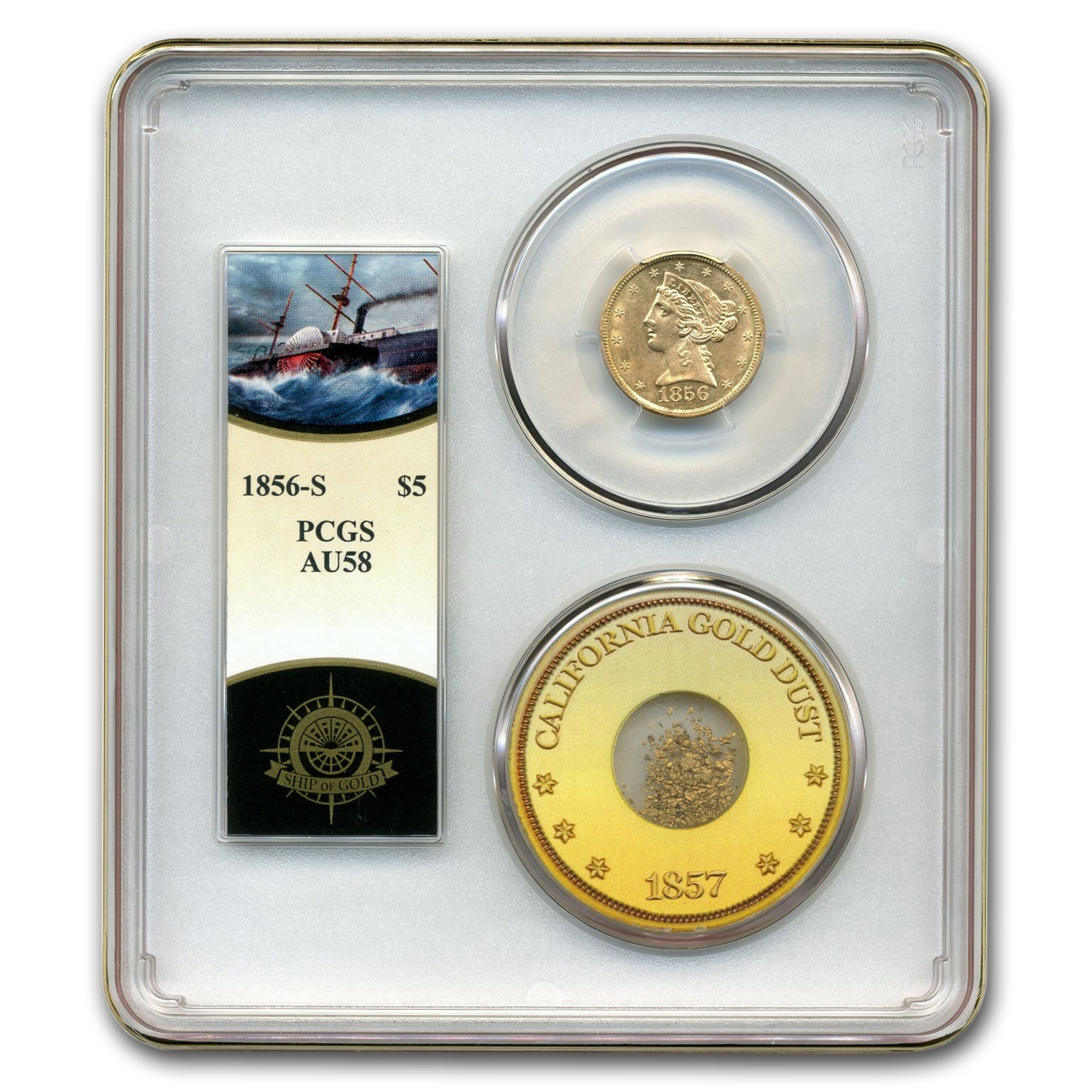 Buy 1856-S $5 Liberty Head Gold AU-58 PCGS (SS Cen. America)