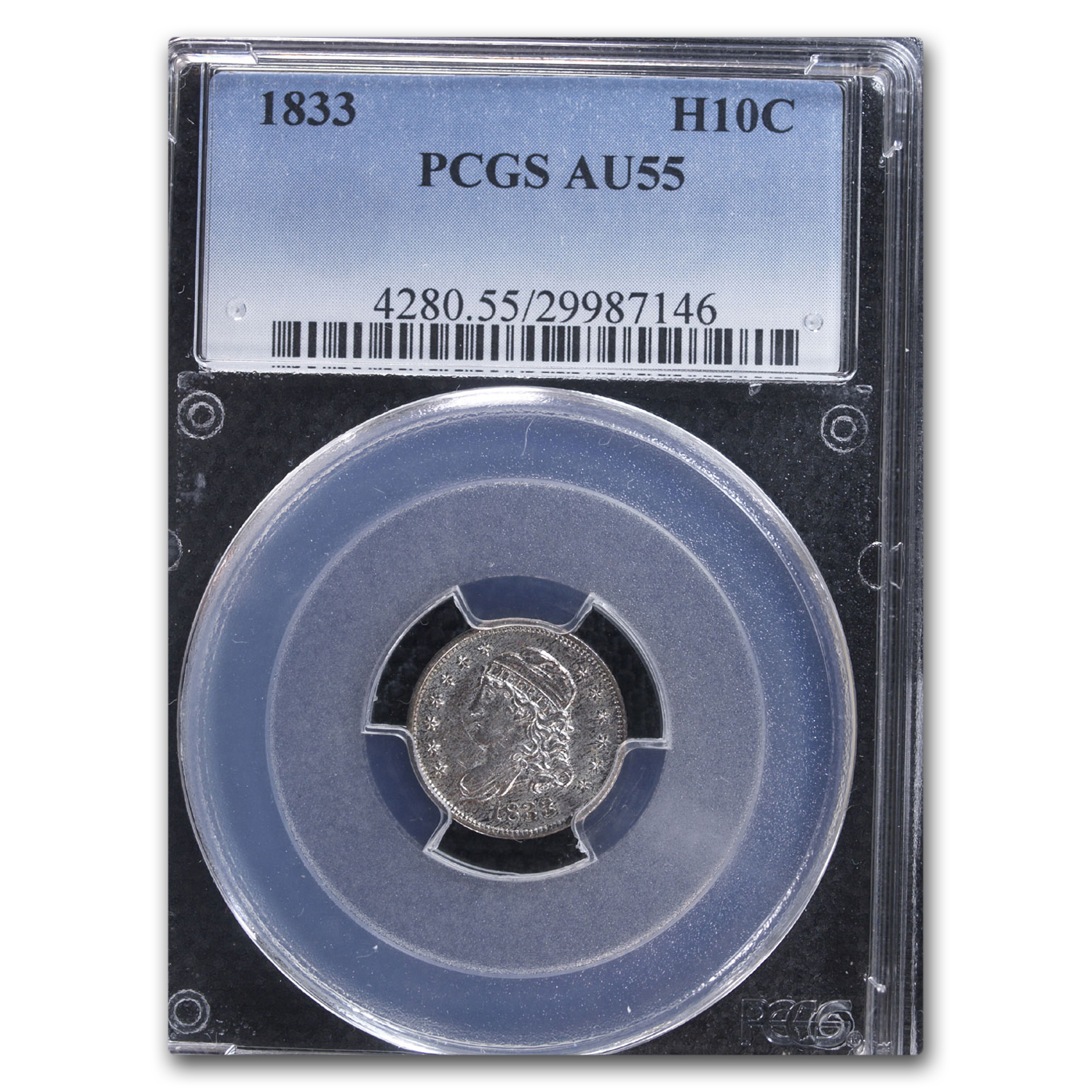 Buy 1833 Capped Bust Half Dime AU-55 PCGS - Click Image to Close