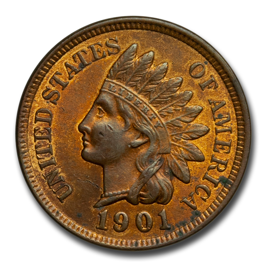 Buy 1901 Indian Head Cent BU (Red/Brown) - Click Image to Close