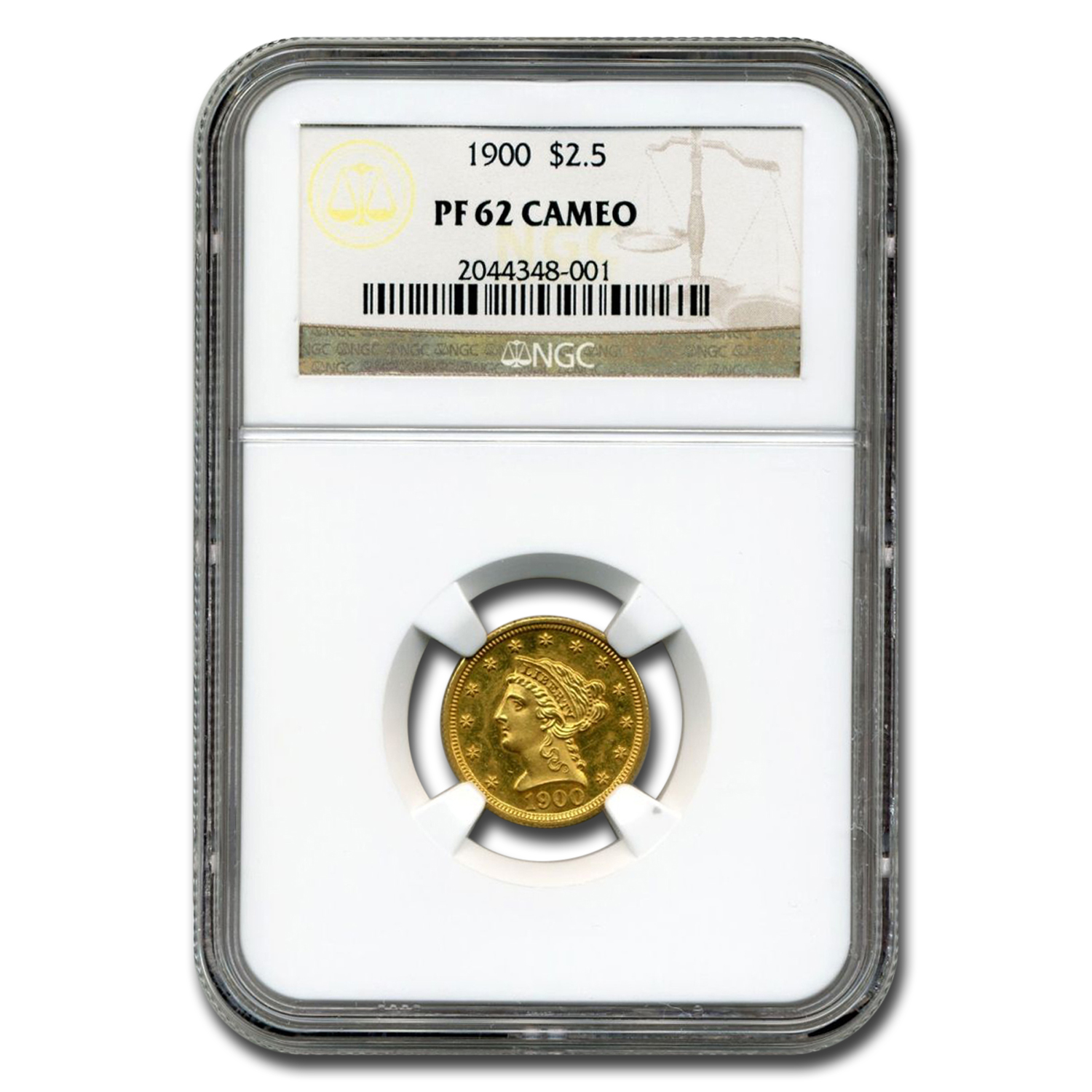 Buy 1900 $2.50 Liberty Gold Quarter Eagle PF-62 Cameo NGC