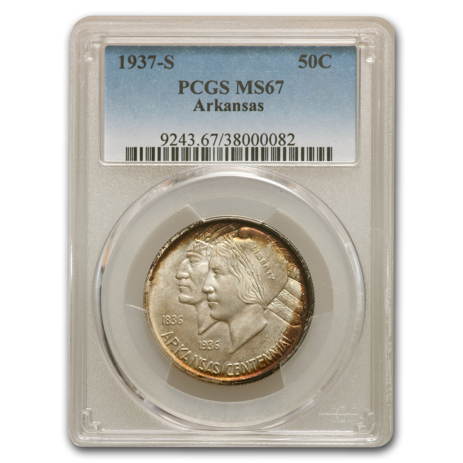 Buy 1937-S Arkansas Centennial Half Dollar MS-67 PCGS