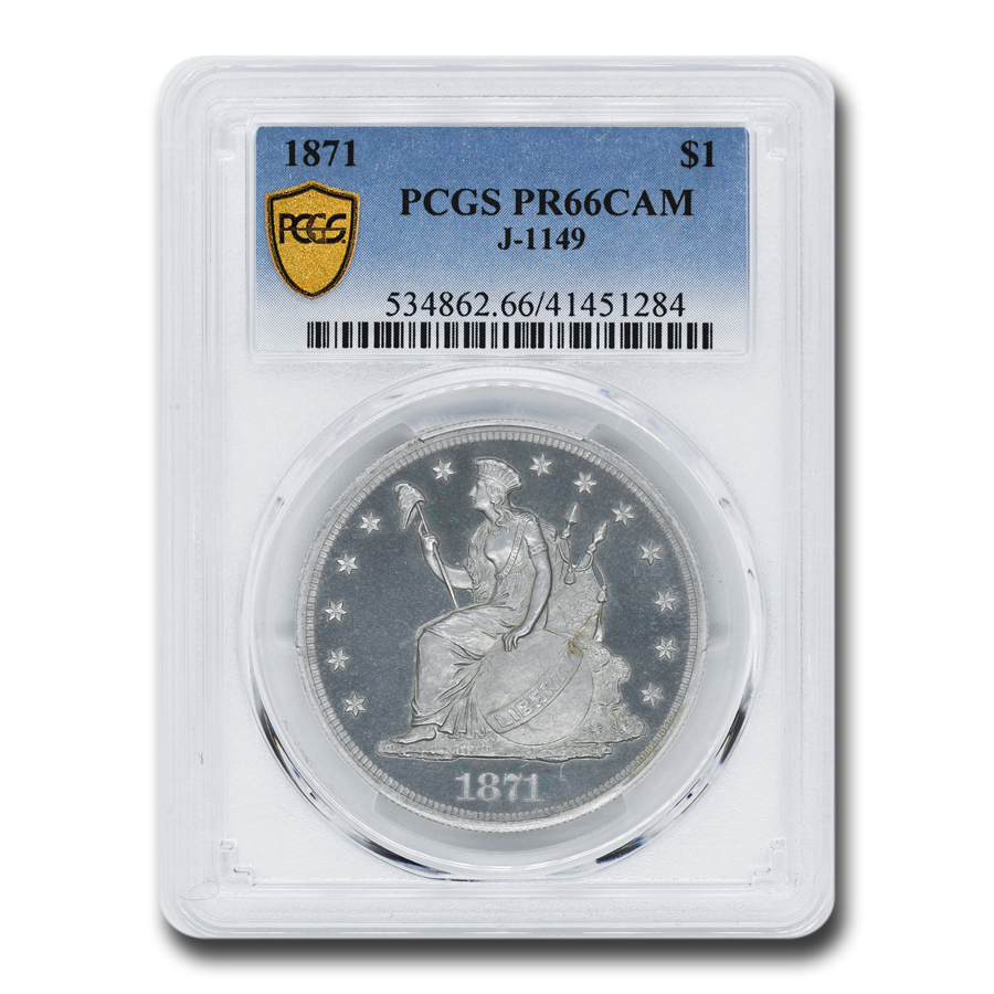 Buy 1871 Liberty Seated Dollar Pattern PR-66 Cameo PCGS (J-1149)