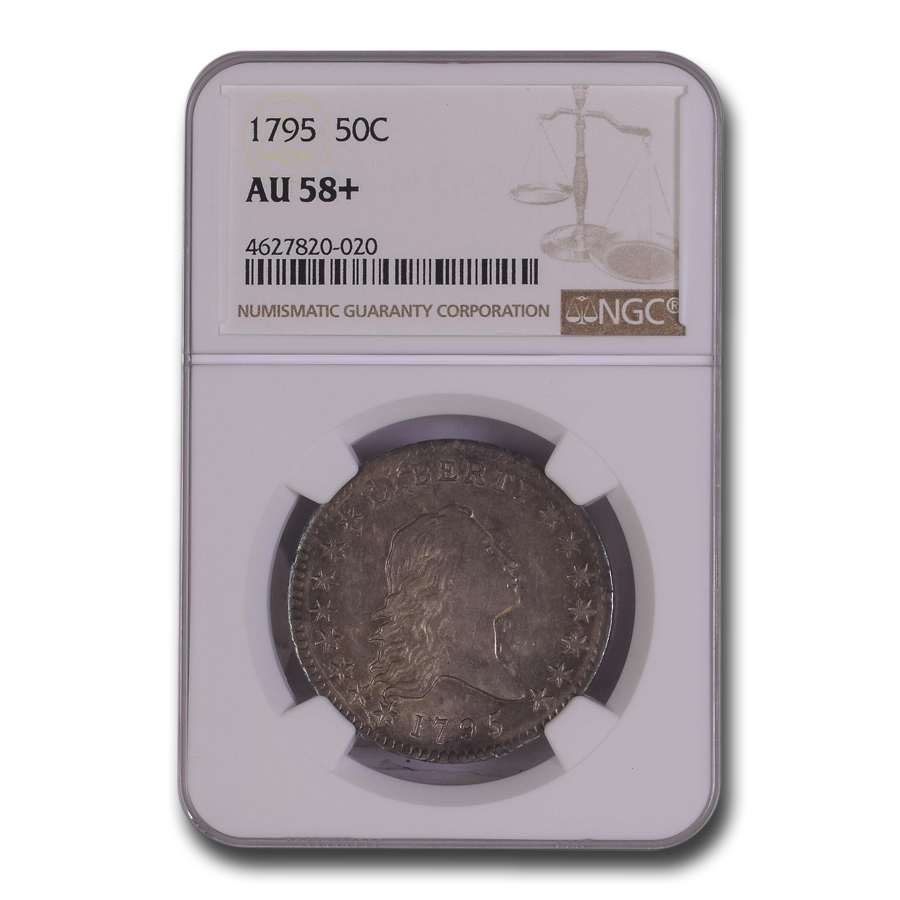 Buy 1795 Flowing Hair Half Dollar AU-58+ NGC - Click Image to Close