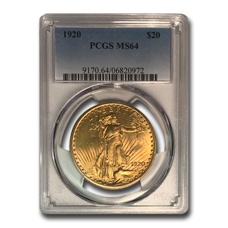 Buy 1920 $20 Saint-Gaudens Gold Double Eagle MS-64 PCGS
