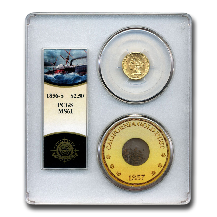 Buy 1856-S $2.50 Liberty Gold Quarter Eagle MS-61 PCGS (SS Cen Am.)