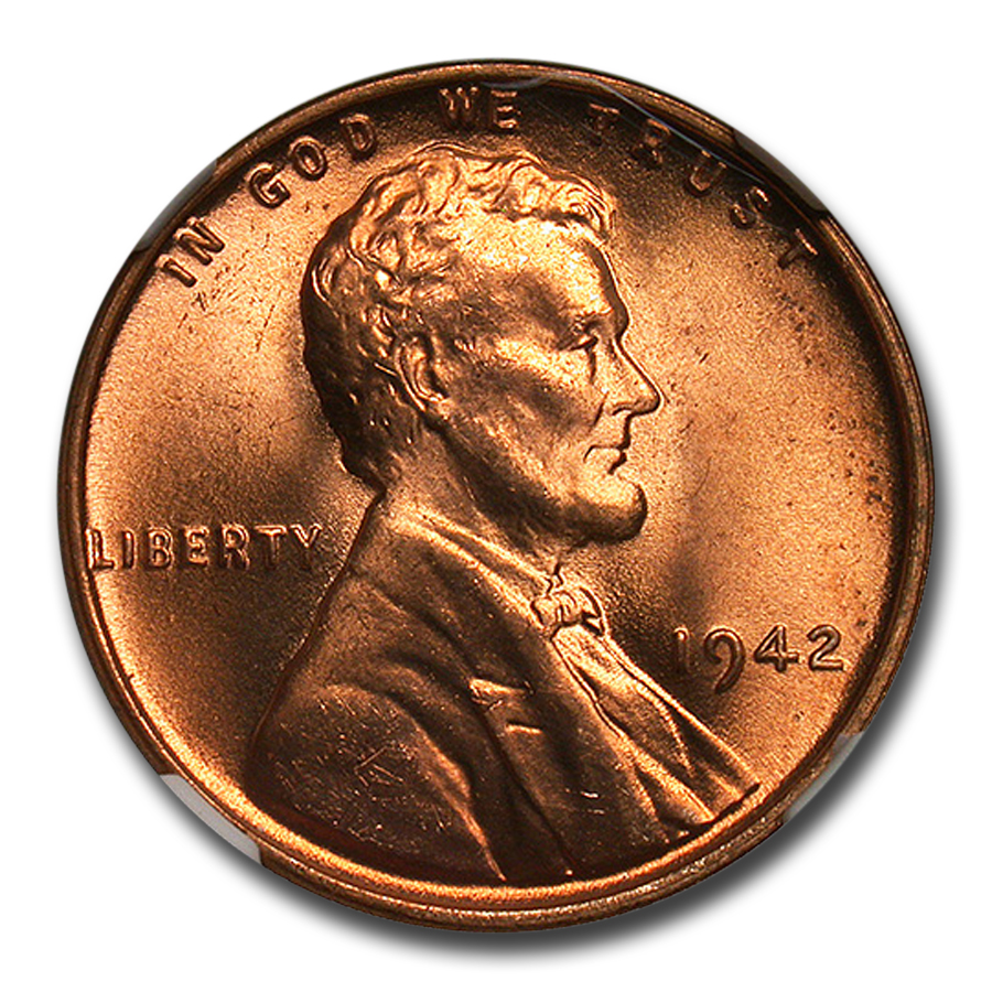 Buy 1942 Lincoln Cent MS-67 NGC (Red)
