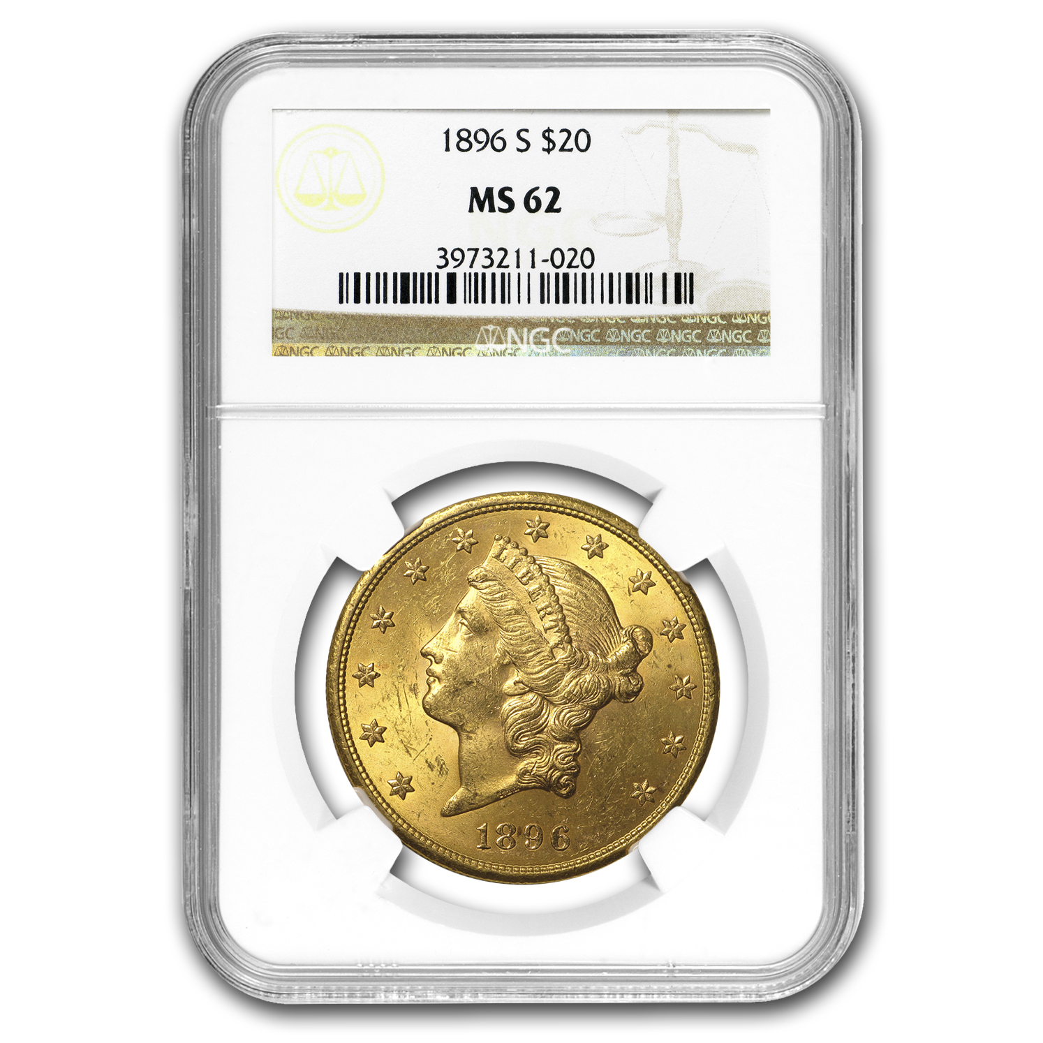 Buy 1896-S $20 Liberty Gold Double Eagle MS-62 NGC
