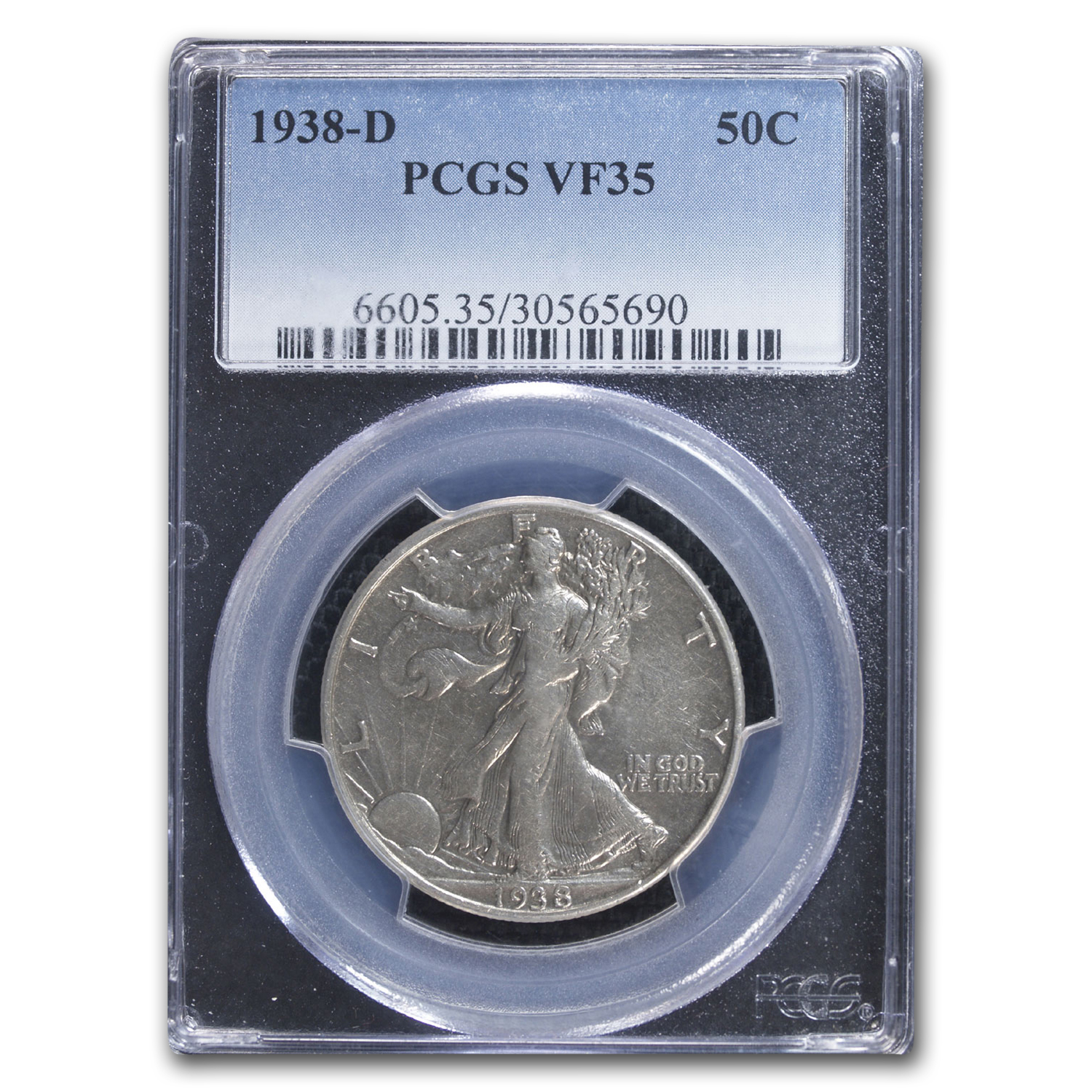 Buy 1938-D Walking Liberty Half Dollar VF-35 PCGS - Click Image to Close