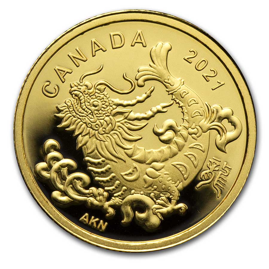 Buy 2021 Canada Proof Gold $8 Triumphant Dragon