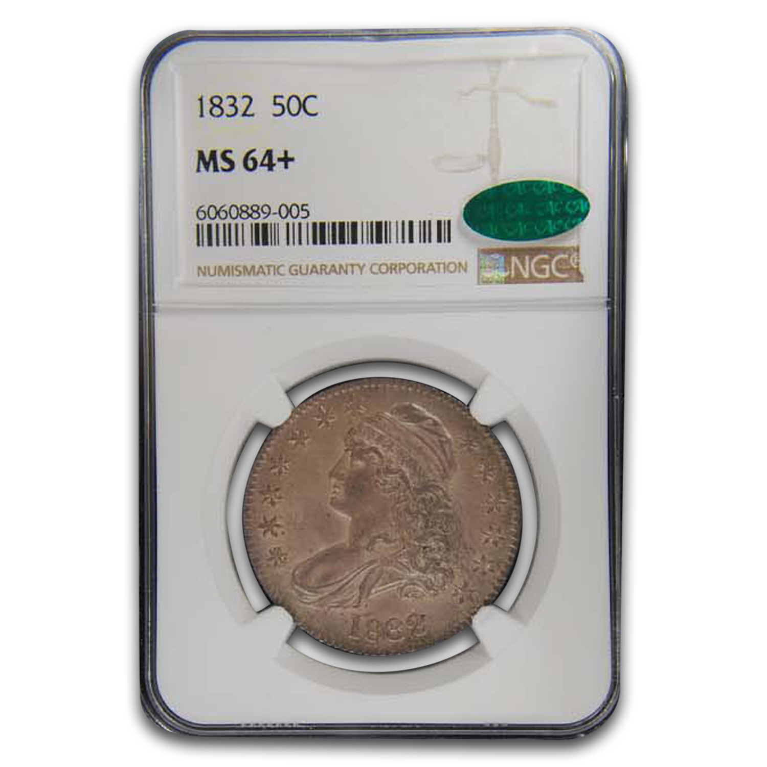 Buy 1832 Bust Half Dollar MS-64+ NGC CAC