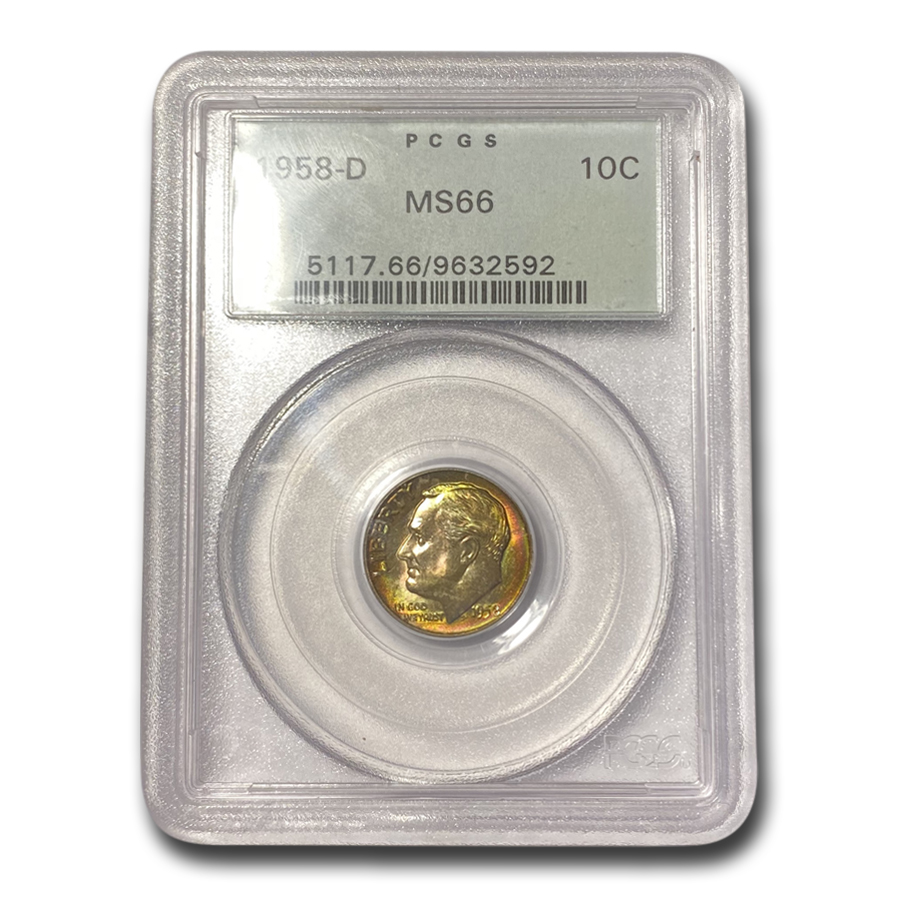 Buy 1958-D Roosevelt Dime MS-66 PCGS