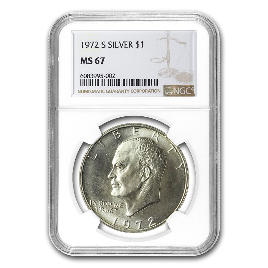 Buy 1971-1976 40% Silver Eisenhower Dollar MS-67 NGC (Random Year)
