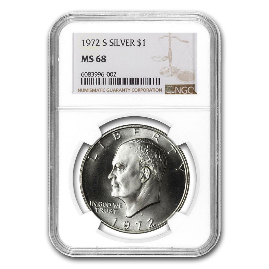 MS-68 NGC 1972-S Silver Eisenhower Dollar