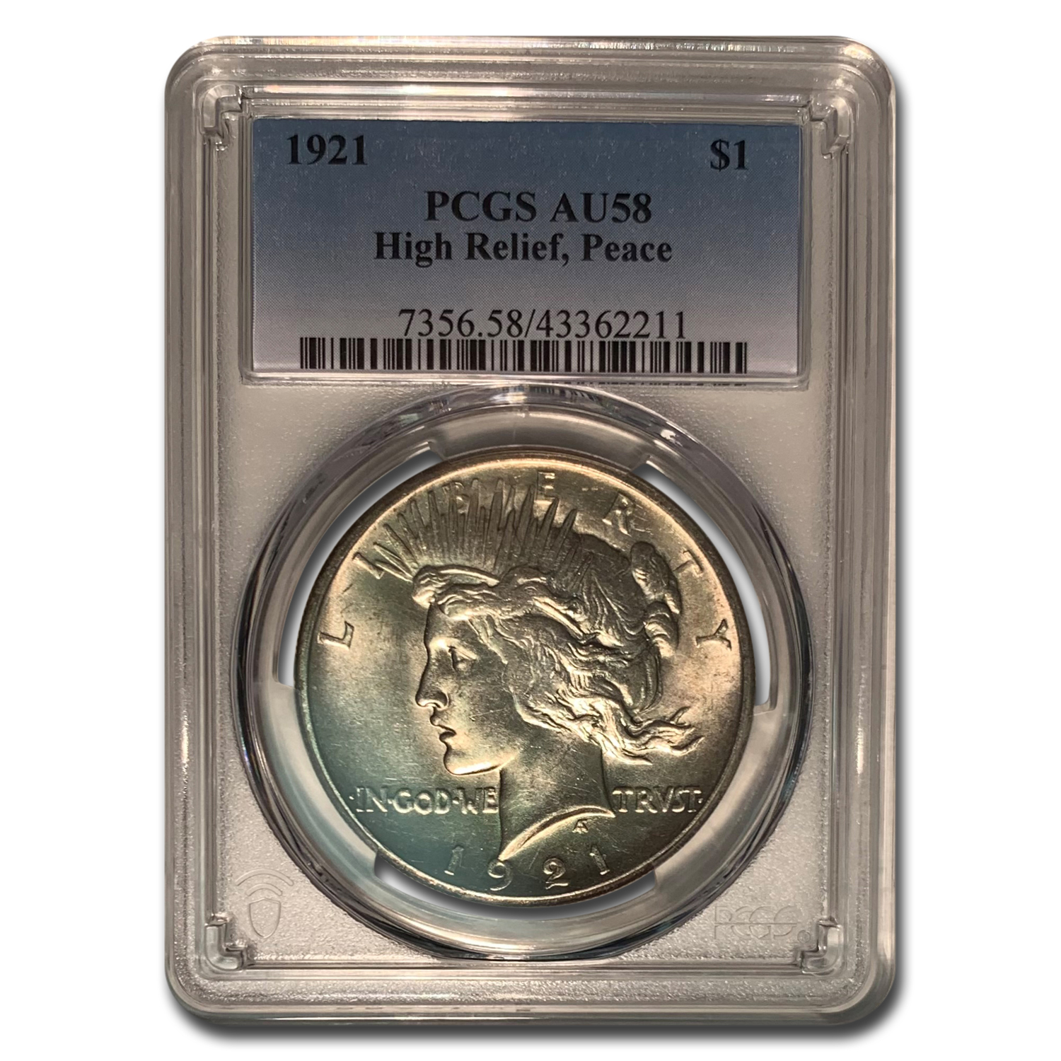 Buy 1921 Peace Dollar AU-58 PCGS