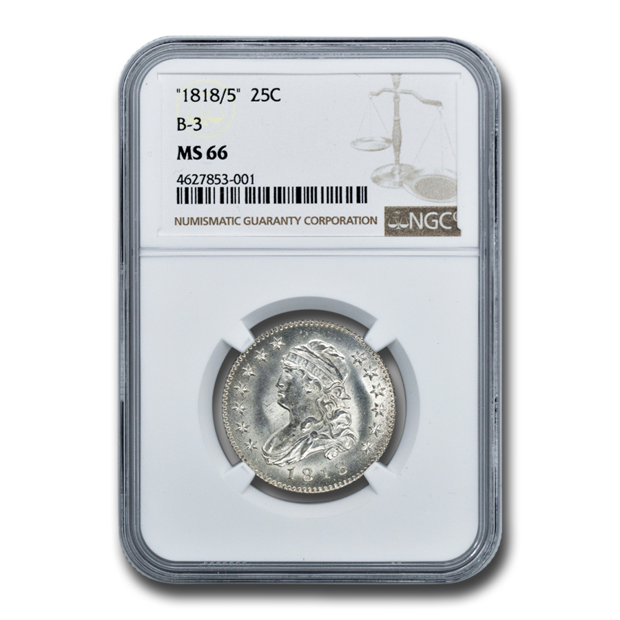 Buy 1818/5 Capped Bust Quarter MS-66 NGC (B-3) - Click Image to Close