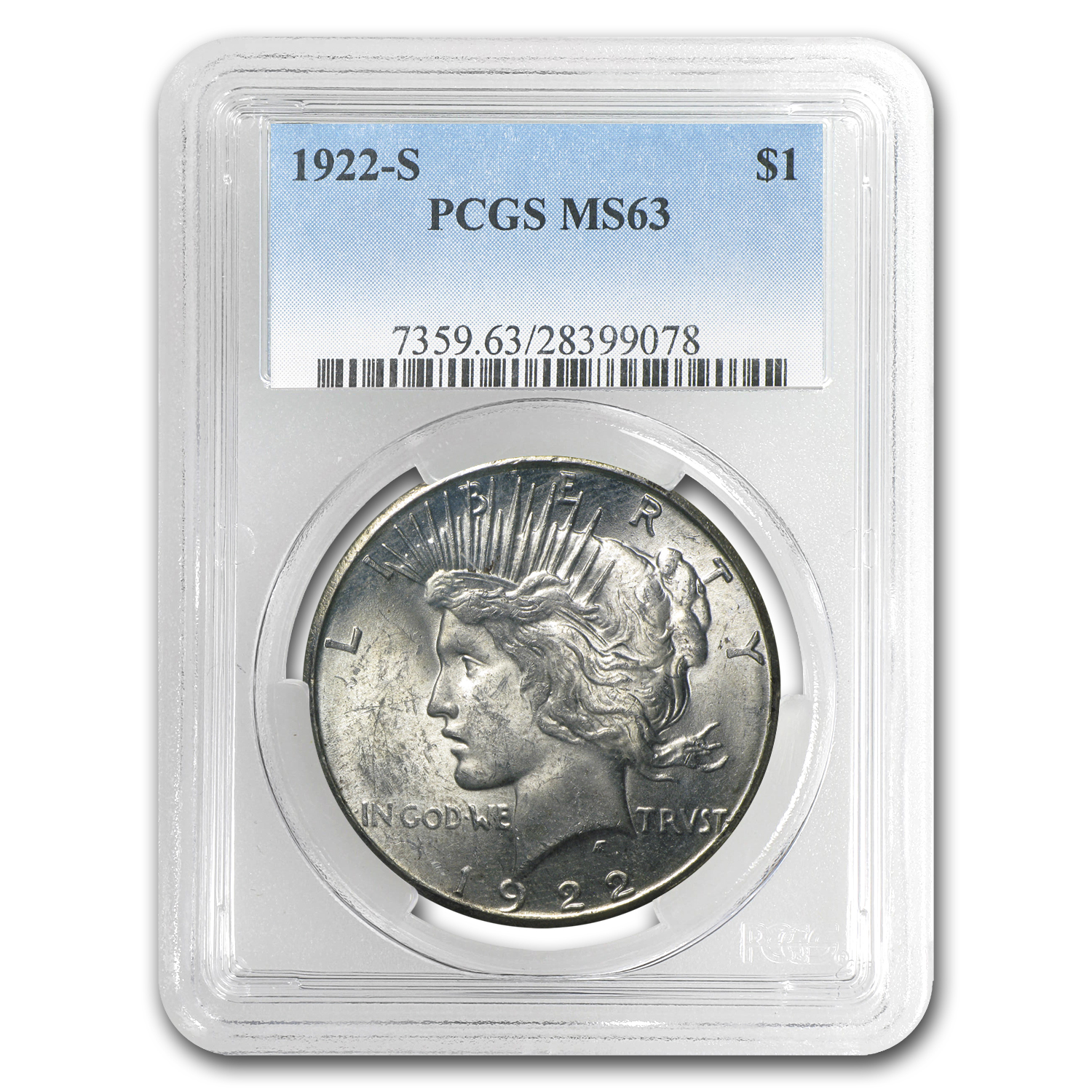 Buy 1922-S Peace Dollar MS-63 PCGS