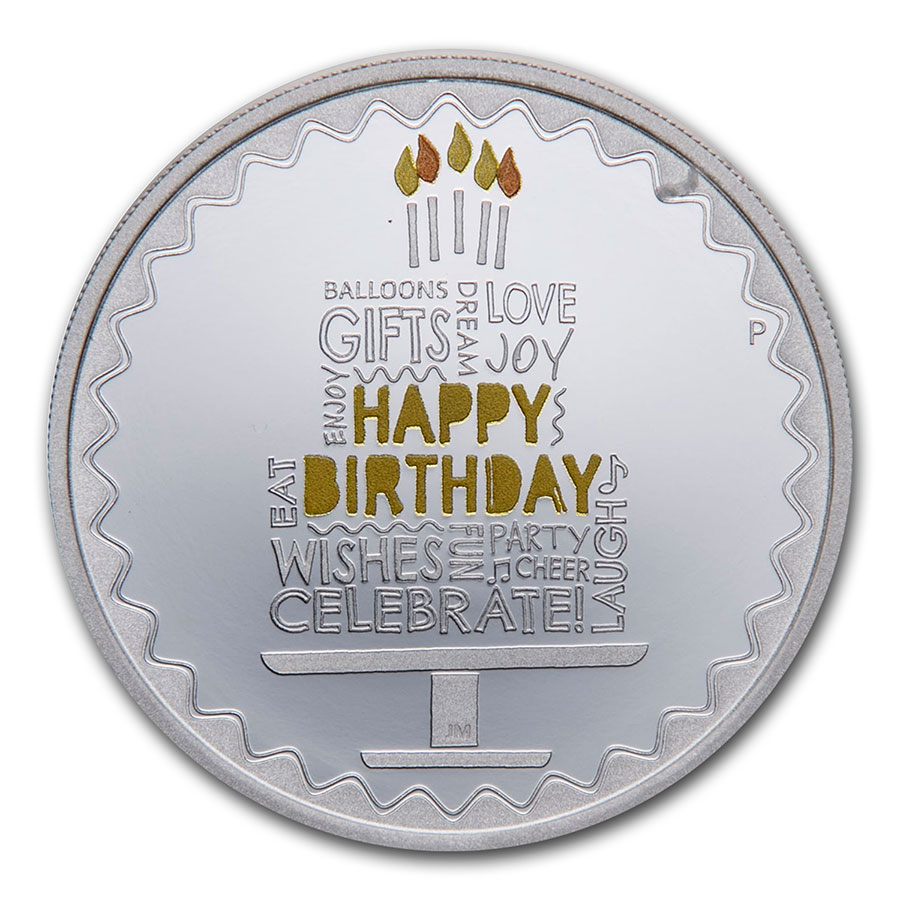 Buy 2021 Australia 1 oz Silver Happy Birthday Proof - Click Image to Close