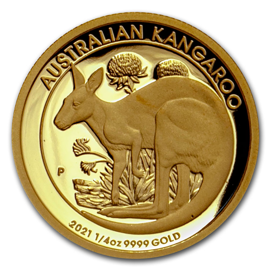 Buy 2021 Australia 1/4 oz Gold Kangaroo Proof - Click Image to Close