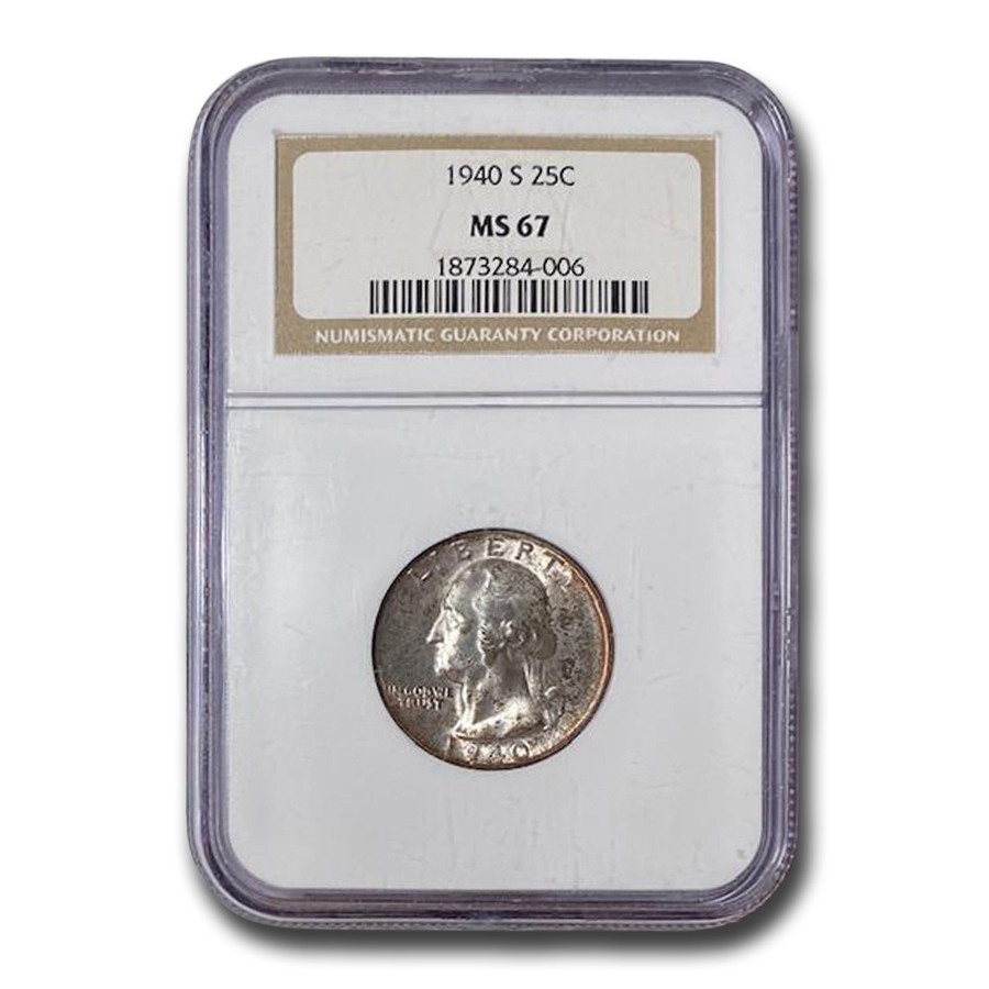 Buy 1940-S Washington Quarter MS-67 NGC