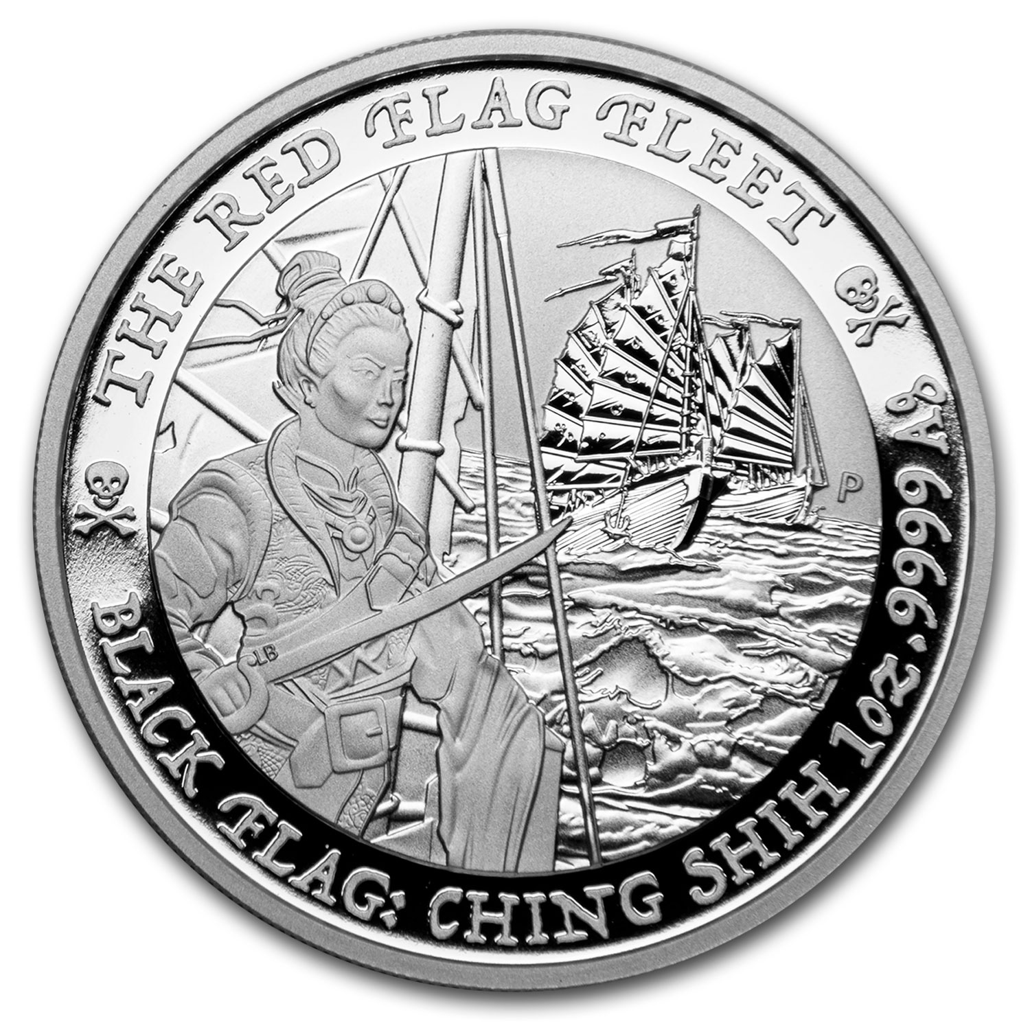 Buy 2021 Tuvalu 1 oz Silver Black Flag (The Red Flag Fleet) - Click Image to Close