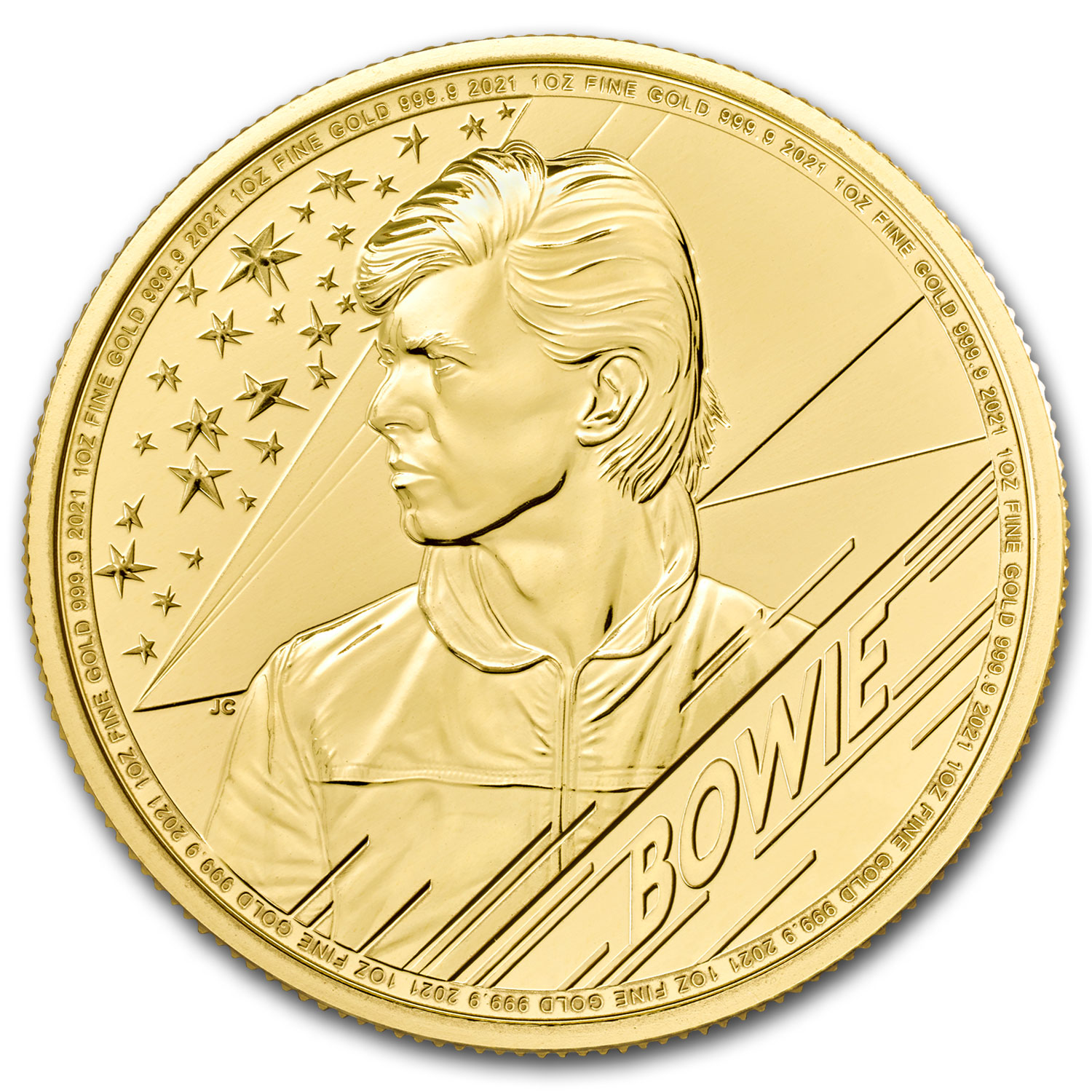 Buy 2021 Great Britain 1 oz Gold Music Legends: David Bowie BU - Click Image to Close
