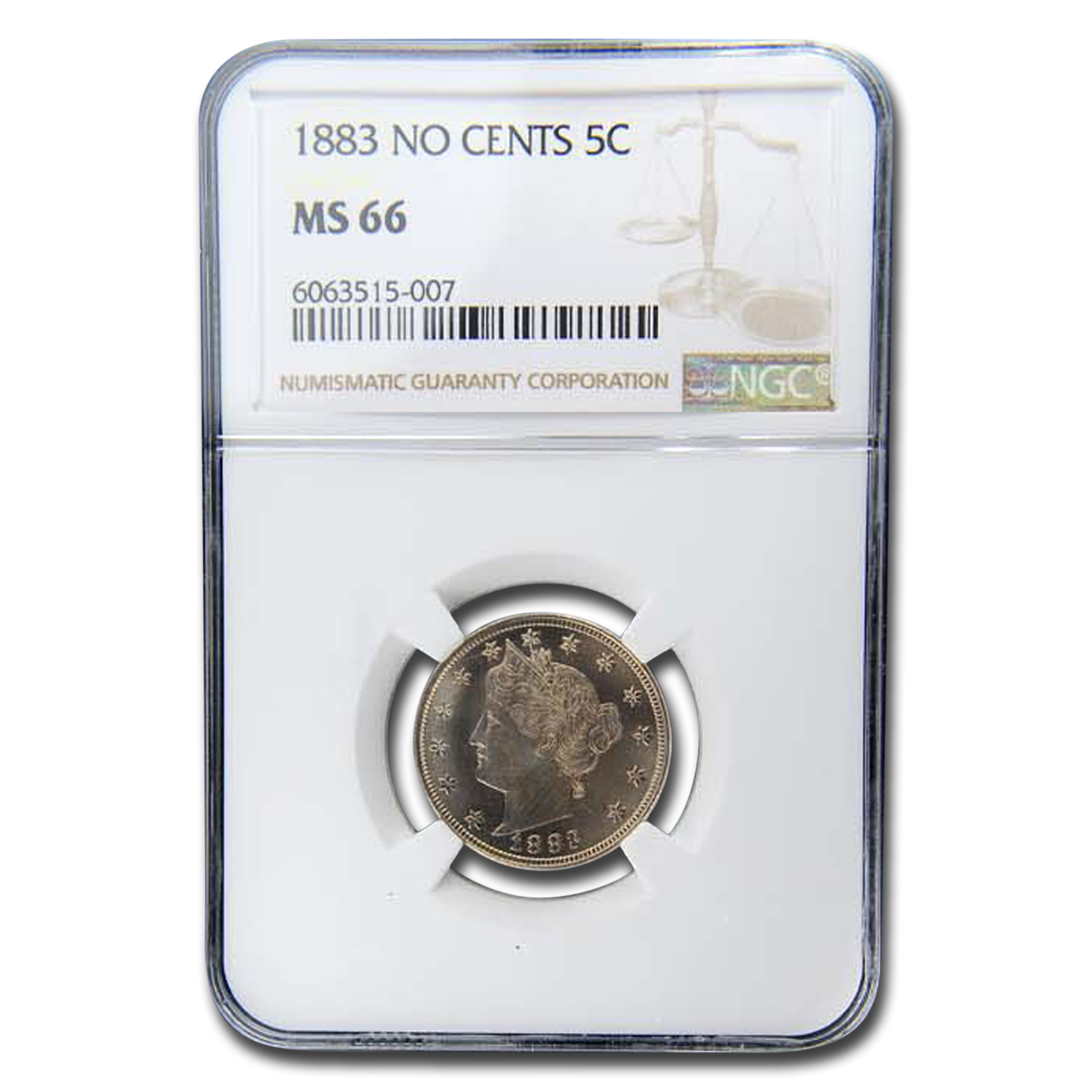 Buy 1883 Liberty Head V Nickel No Cents MS-66 NGC