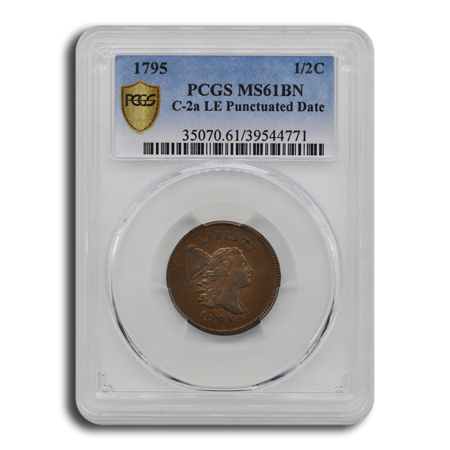 Buy 1795 Liberty Cap Half Cent MS-61 PCGS (BN, C-2a LE, Punc Date) - Click Image to Close