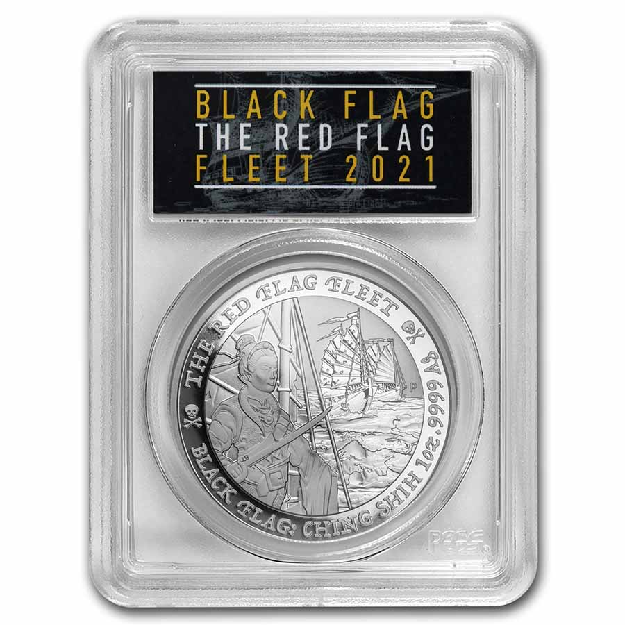 Buy 2021 Tuvalu 1 oz Silver The Red Flag Fleet MS-70 PCGS (FS)