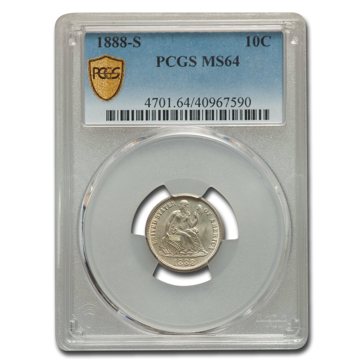Buy 1888-S Liberty Seated Dime MS-64 PCGS