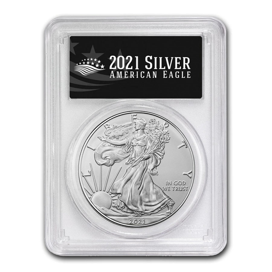 Buy 2021 (S) American Silver Eagle MS-70 PCGS (FDI, Black Label)