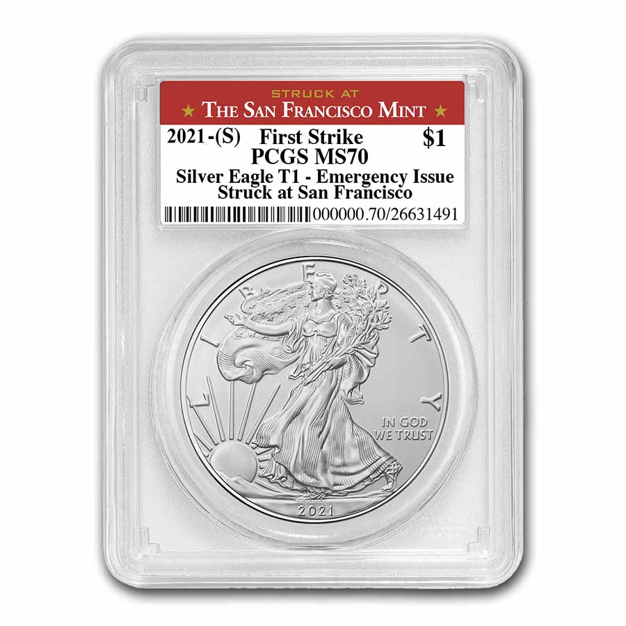 Buy 2021 (S) American Silver Eagle MS-70 PCGS (FS, San Francisco)