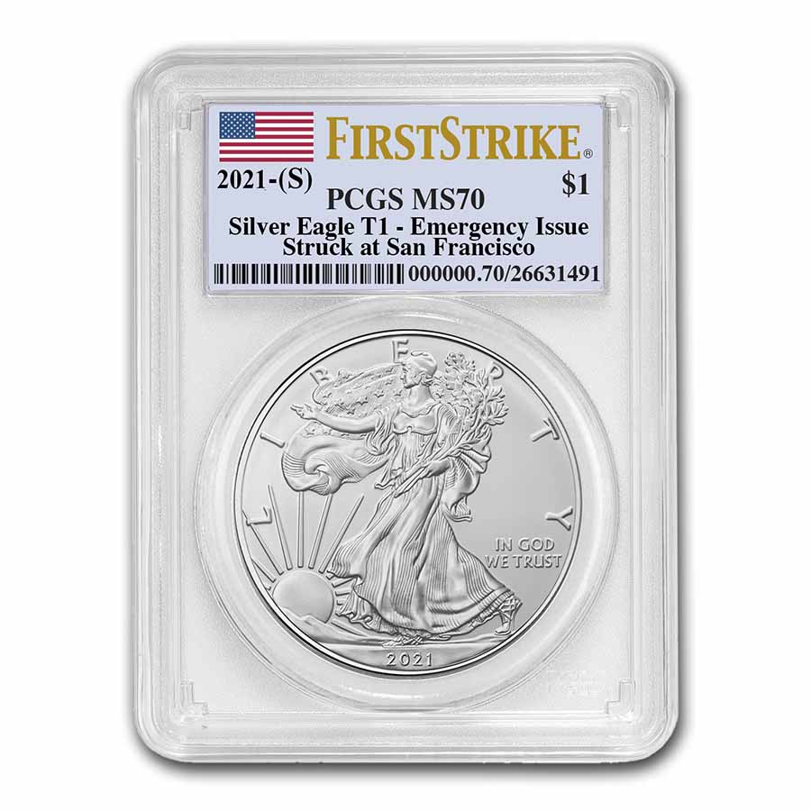 Buy 2021 (S) American Silver Eagle MS-70 PCGS (FirstStrike?)