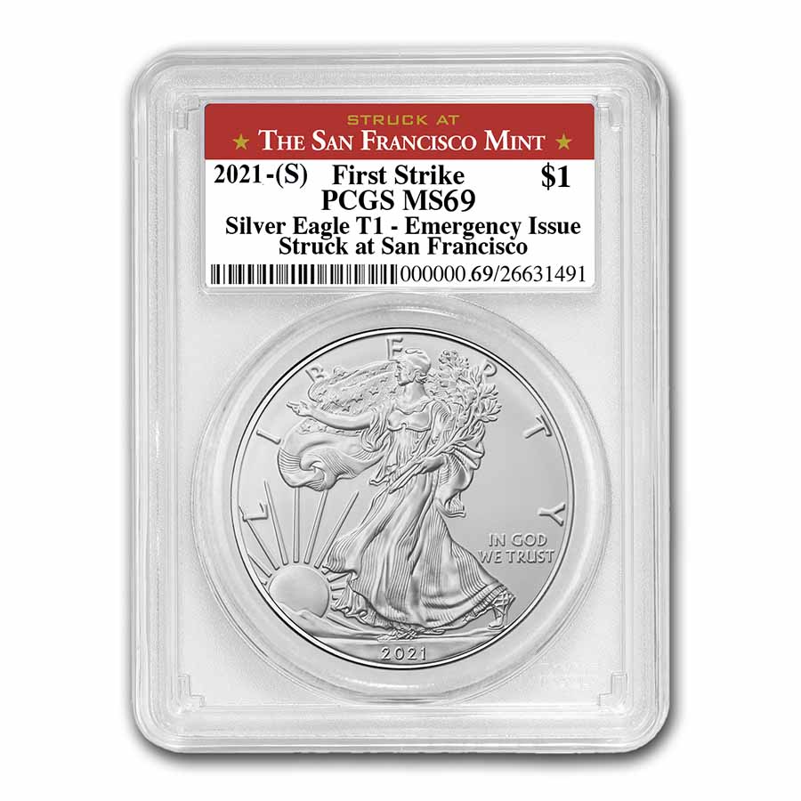 Buy 2021 (S) American Silver Eagle MS-69 PCGS (FS, San Francisco)