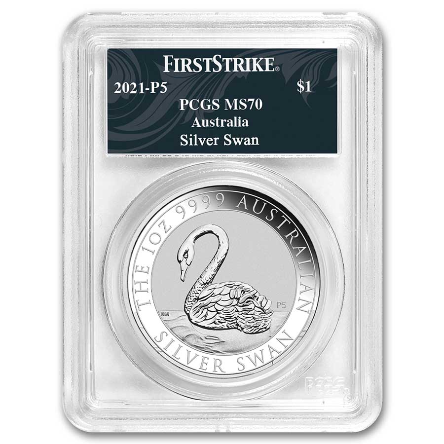 Buy 2021 Australia 1 oz Silver Swan MS-70 PCGS (FS, Swan Label) - Click Image to Close