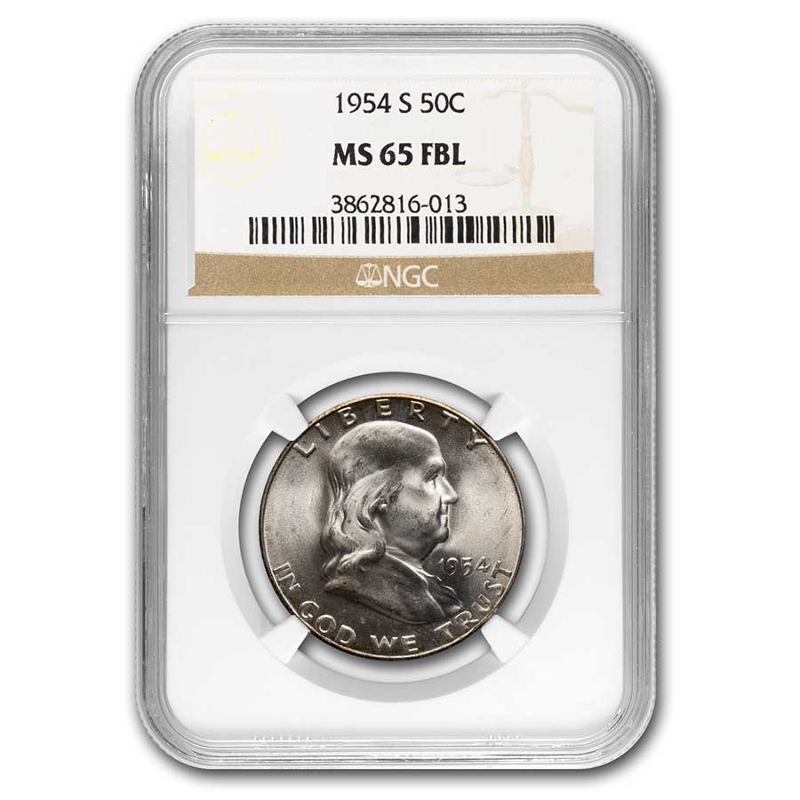 Buy 1954-S Franklin Half Dollar MS-65 NGC (FBL)