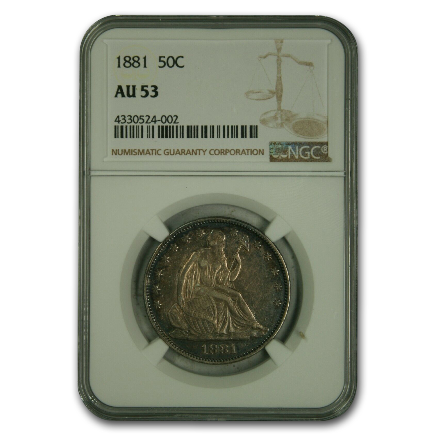 Buy 1881 Liberty Seated Half Dollar AU-53 NGC