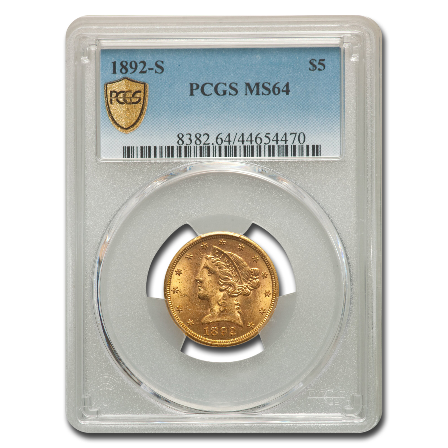 Buy 1892-S $5 Liberty Gold Half Eagle MS-64 PCGS