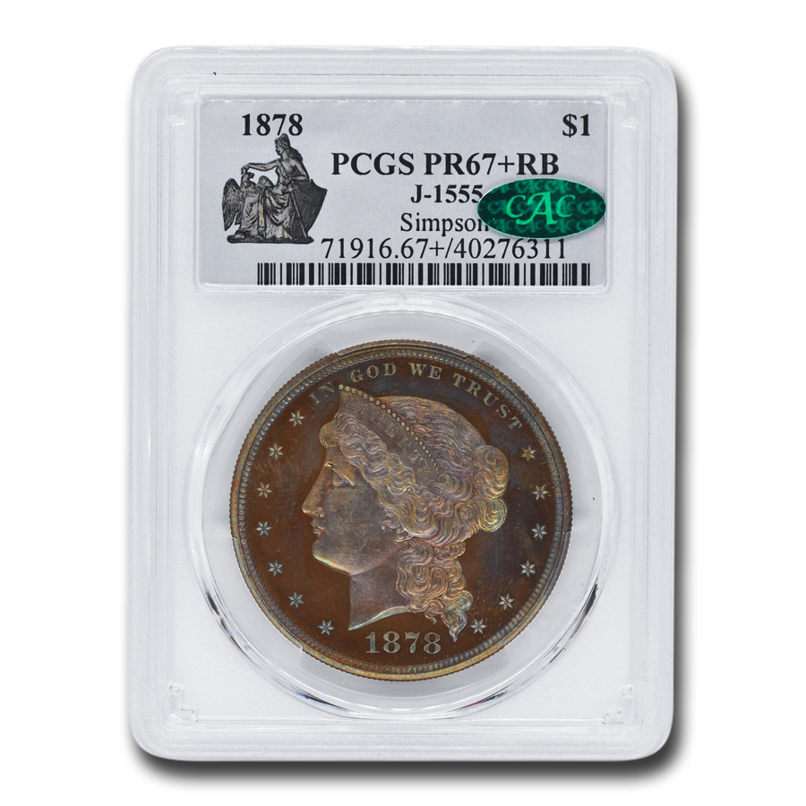 Buy 1878 Morgan Dollar Pattern PR-67+ PCGS CAC (Red/Brown J-1555)