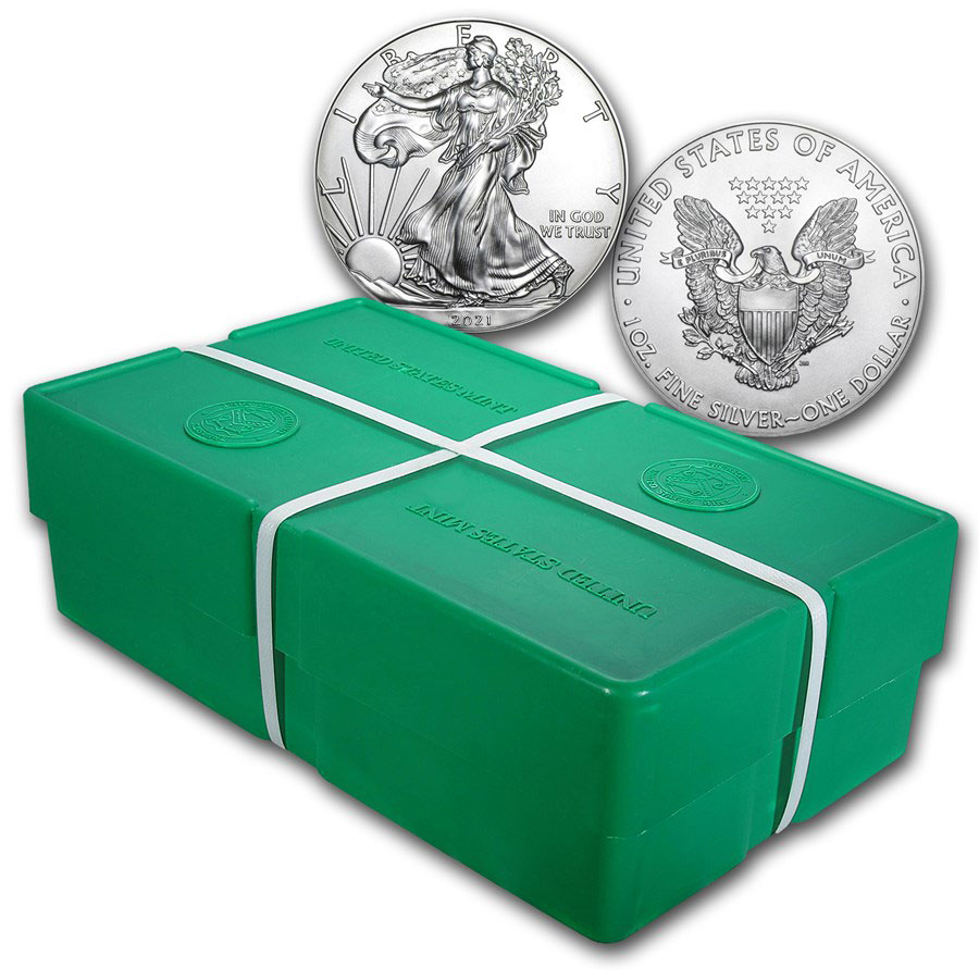 Buy 2021 (P) 500-Coin Silver Eagle Monster Box (Philadelphia Mint)
