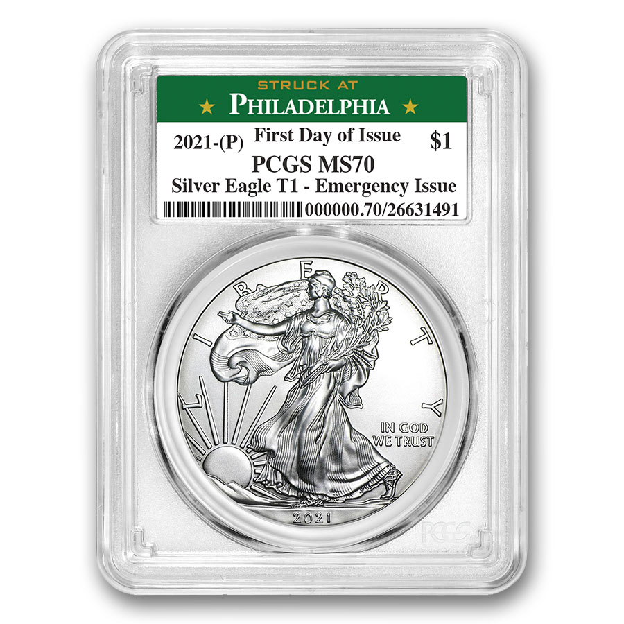 Buy 2021 (P) American Silver Eagle MS-70 PCGS (FDI, Philadelphia)