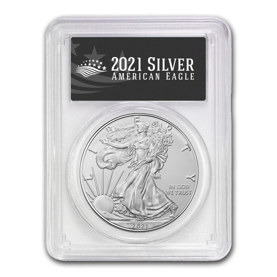 Buy 2021 (P) American Silver Eagle MS-70 PCGS (FDI, Black Label)