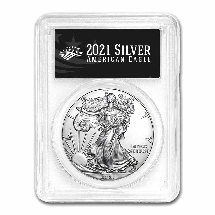 Buy 2021 (P) American Silver Eagle MS-69 PCGS (FDI, Black Label)