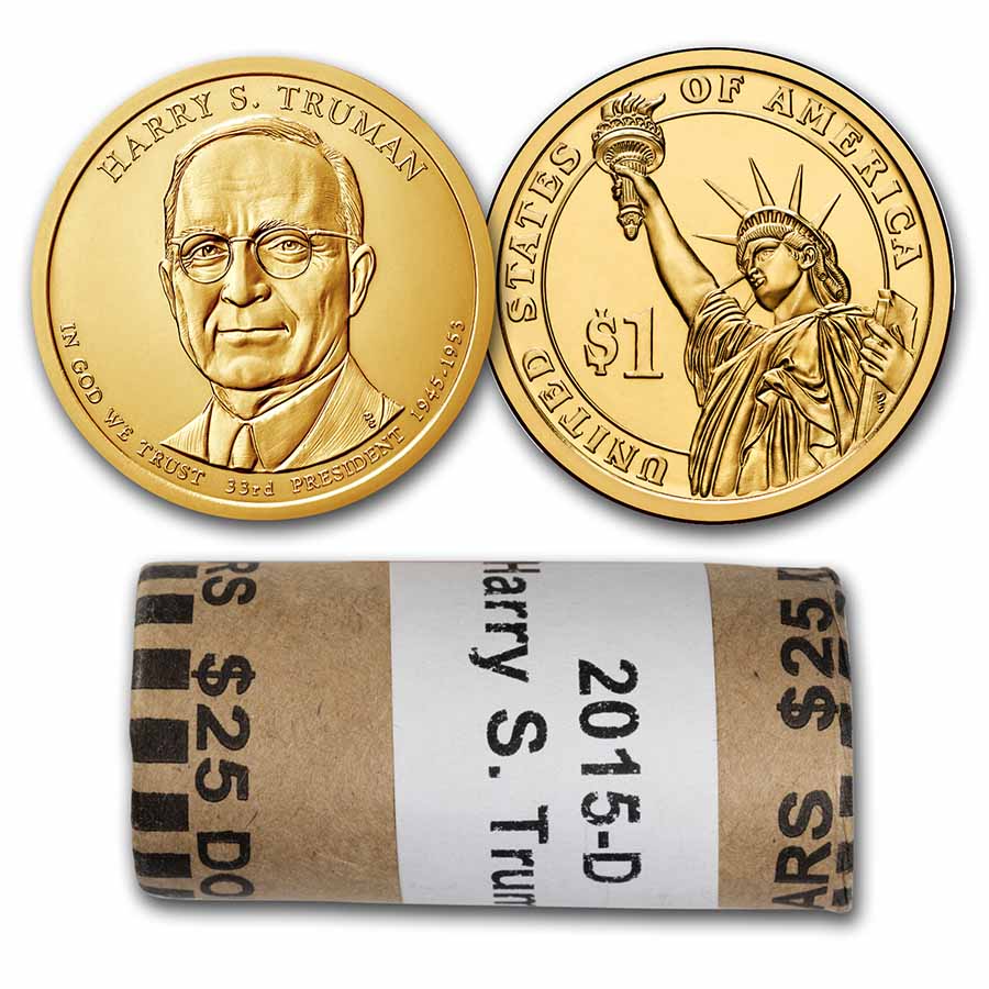 Buy 2015-D Harry Truman 25-Coin Presidential Dollar Roll
